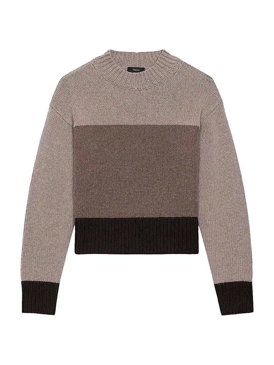Theory Women's Colorblock Crewneck Sweater
