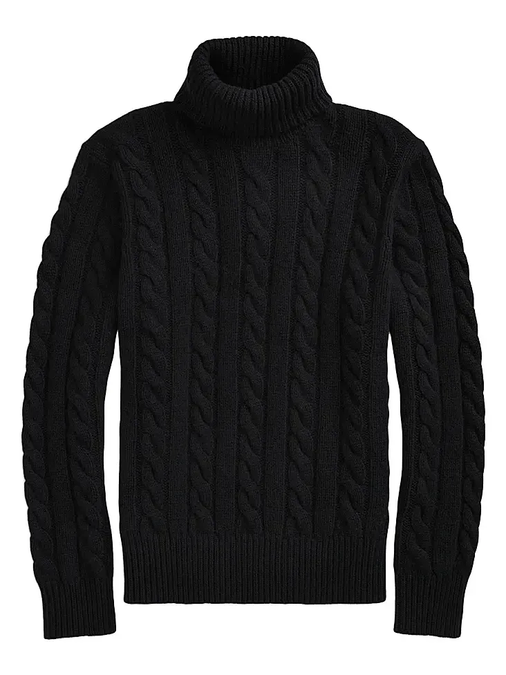 Polo Ralph Lauren Men's Cable Knit Turtleneck Sweater