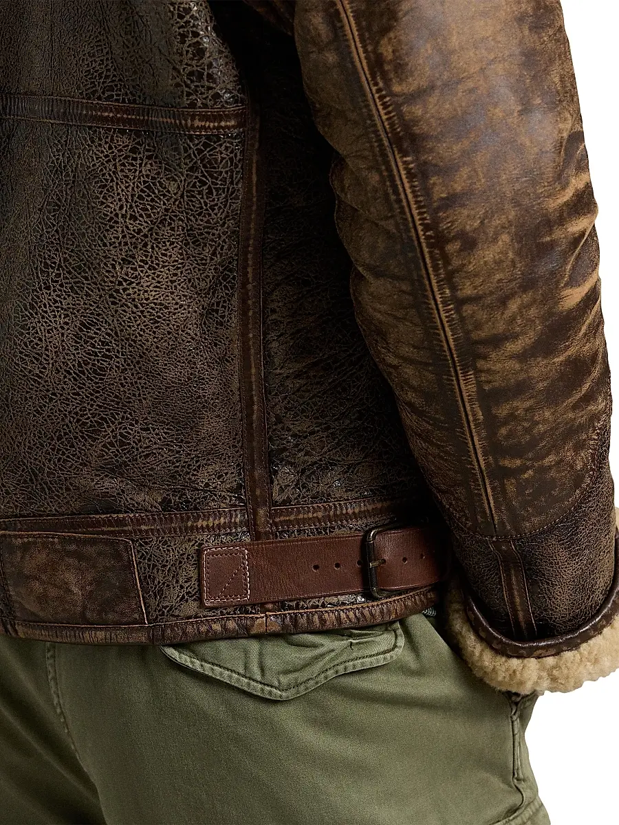 Polo Ralph Lauren Men's Shearling-Lined Bomber Jacket | Thumbnail 6 Polo Ralph Lauren Men's Shearling-Lined Bomber Jacket | Thumbnail 6