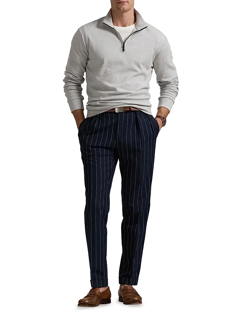 Polo Ralph Lauren Men's Double-Knit Jacquard Quarter-Zip Sweater | Thumbnail 2