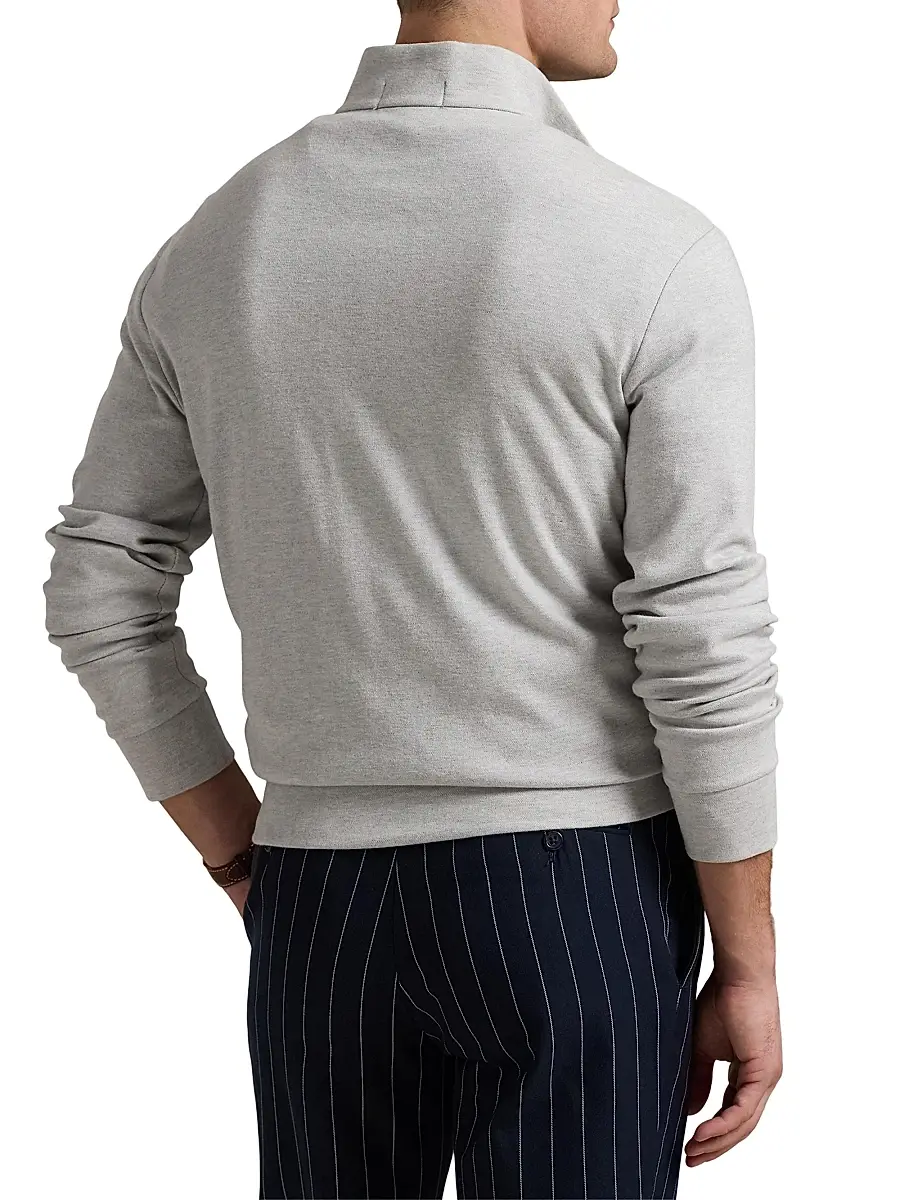 Polo Ralph Lauren Men's Double-Knit Jacquard Quarter-Zip Sweater | Thumbnail 4