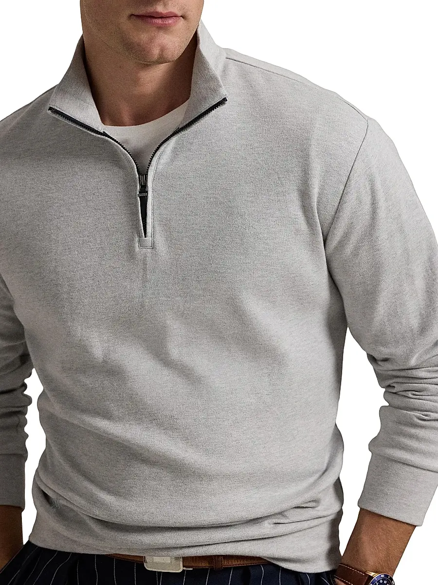 Polo Ralph Lauren Men's Double-Knit Jacquard Quarter-Zip Sweater | Thumbnail 5