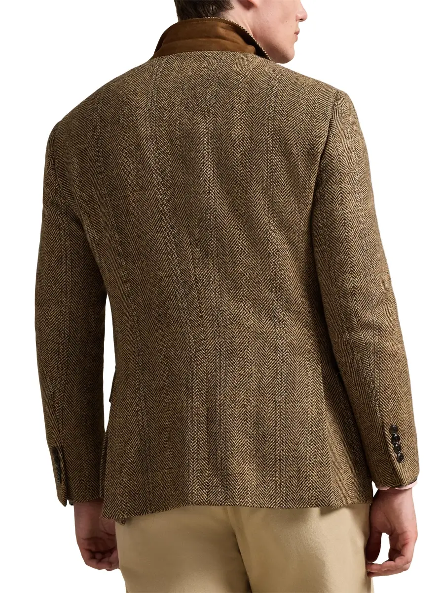 Polo Ralph Lauren Men's Herringbone Wool-Suede Blazer | Thumbnail 4 Polo Ralph Lauren Men's Herringbone Wool-Suede Blazer | Thumbnail 4