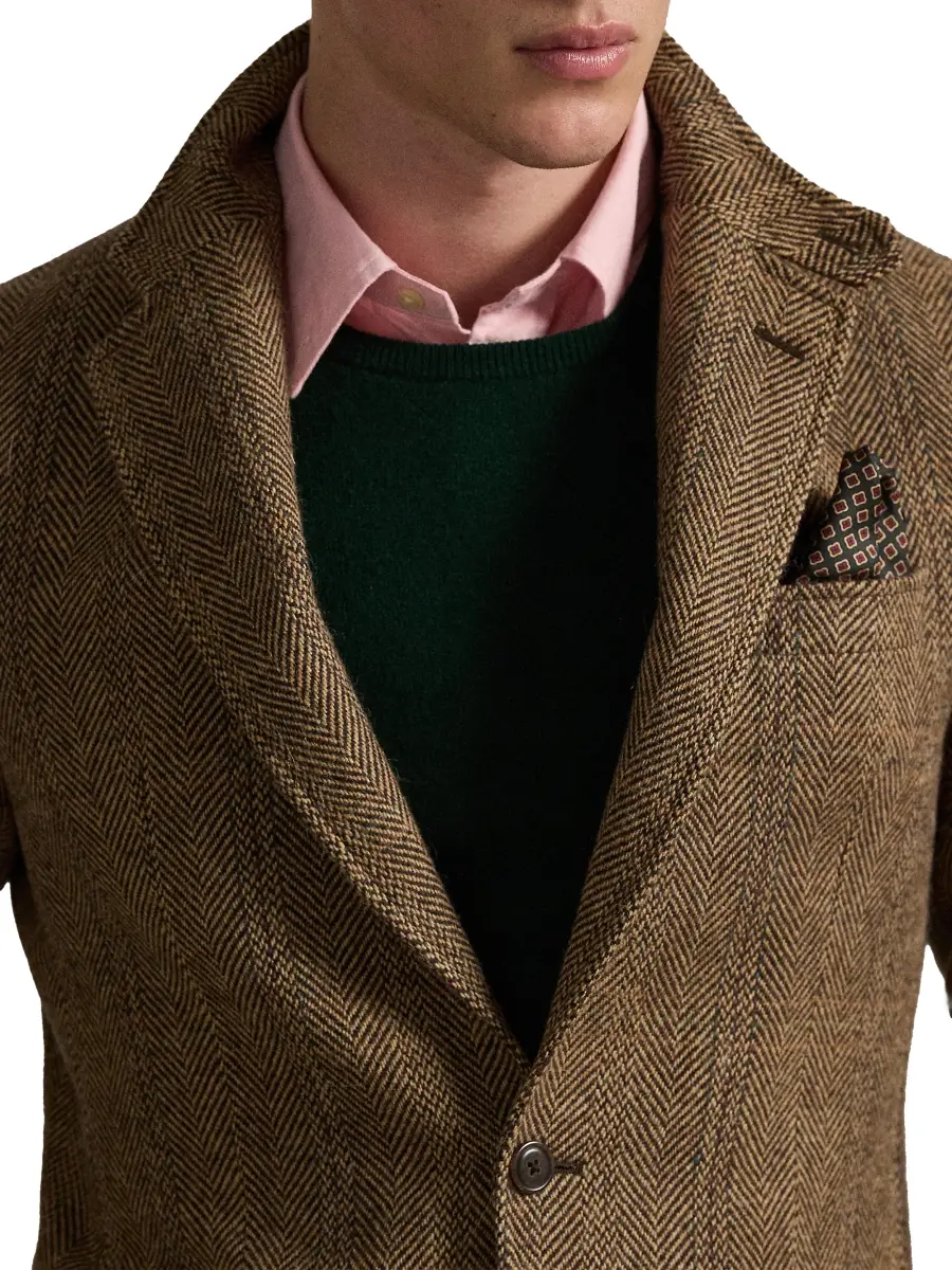 Polo Ralph Lauren Men's Herringbone Wool-Suede Blazer | Thumbnail 5 Polo Ralph Lauren Men's Herringbone Wool-Suede Blazer | Thumbnail 5