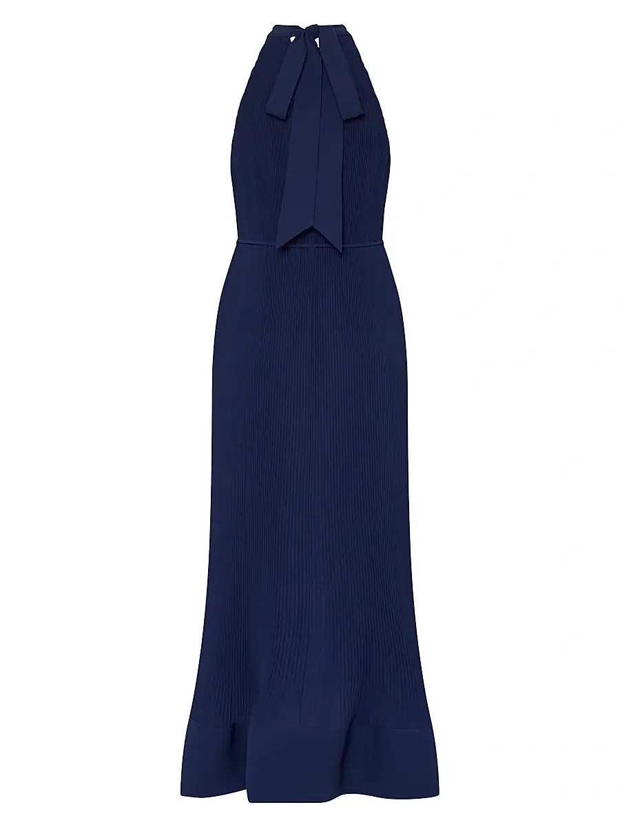 Milly Women's Nalani Pleated Midi-Dress | Thumbnail 3 Milly Women's Nalani Pleated Midi-Dress | Thumbnail 3