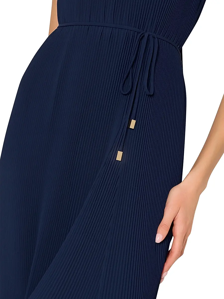 Milly Women's Nalani Pleated Midi-Dress | Thumbnail 6 Milly Women's Nalani Pleated Midi-Dress | Thumbnail 6