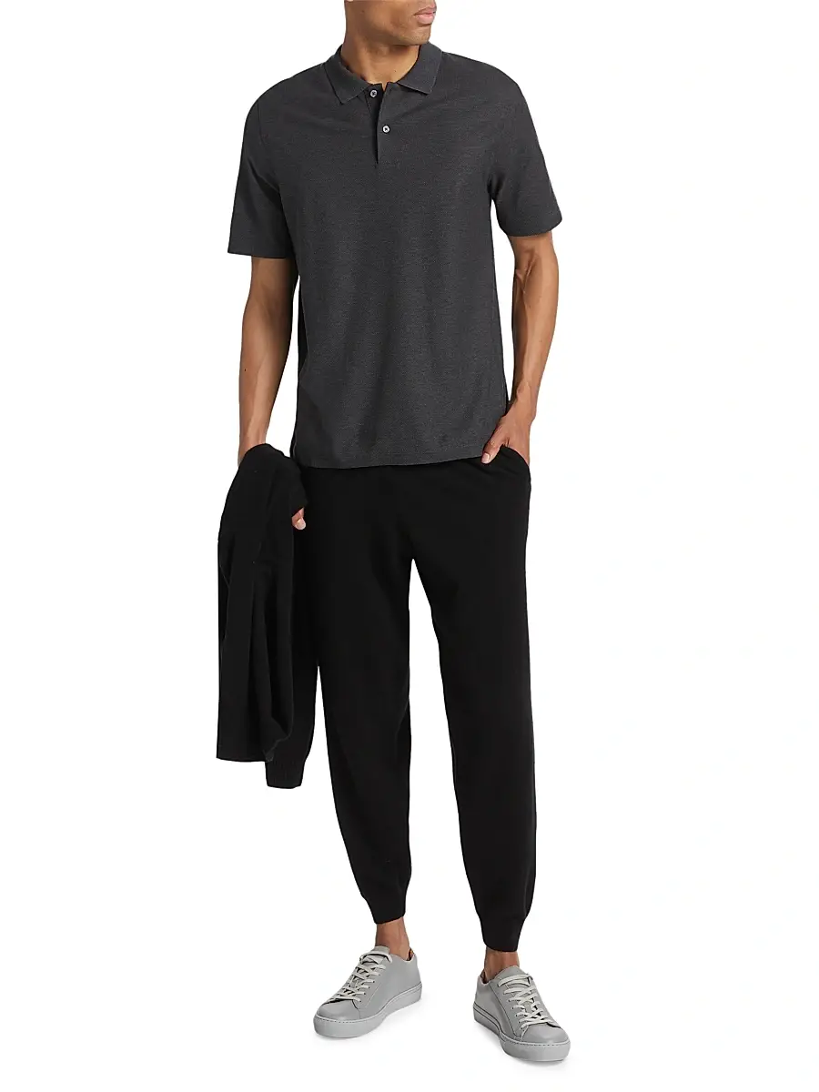 Saks Fifth Avenue Men's COLLECTION Honeycomb Polo Shirt | Thumbnail 2 Saks Fifth Avenue Men's COLLECTION Honeycomb Polo Shirt | Thumbnail 2