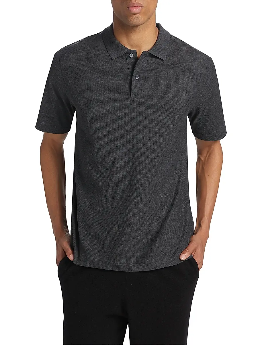 Saks Fifth Avenue Men's COLLECTION Honeycomb Polo Shirt | Thumbnail 3 Saks Fifth Avenue Men's COLLECTION Honeycomb Polo Shirt | Thumbnail 3
