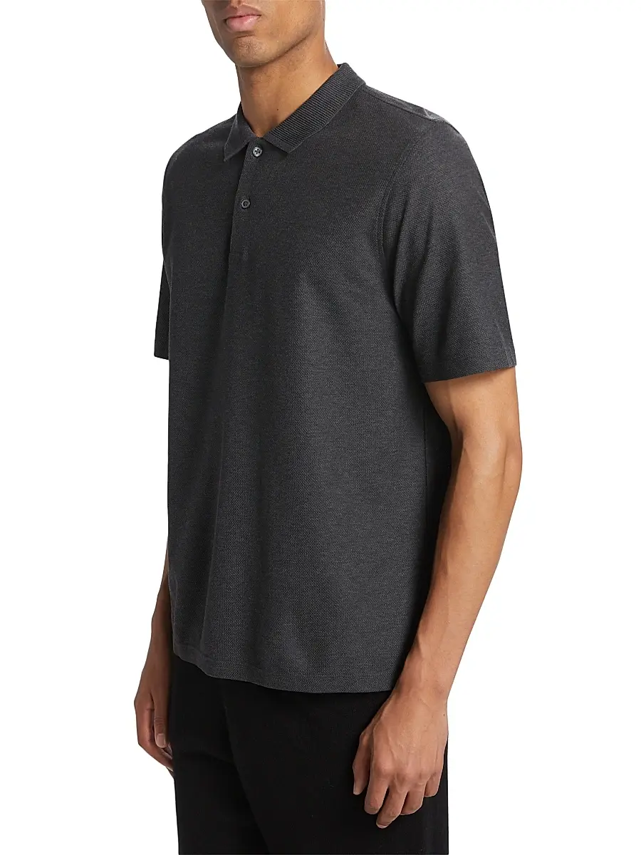 Saks Fifth Avenue Men's COLLECTION Honeycomb Polo Shirt | Thumbnail 4 Saks Fifth Avenue Men's COLLECTION Honeycomb Polo Shirt | Thumbnail 4