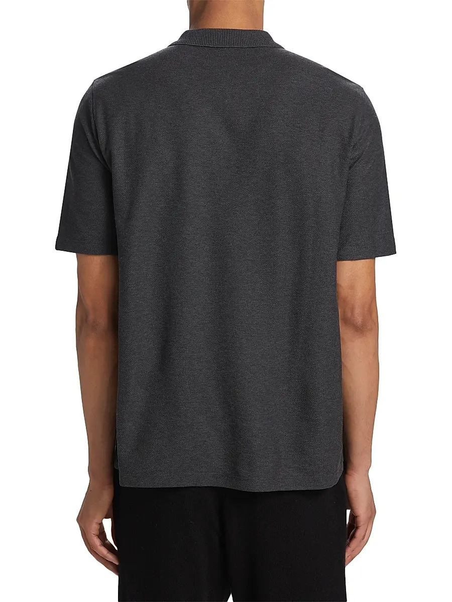 Saks Fifth Avenue Men's COLLECTION Honeycomb Polo Shirt | Thumbnail 5 Saks Fifth Avenue Men's COLLECTION Honeycomb Polo Shirt | Thumbnail 5