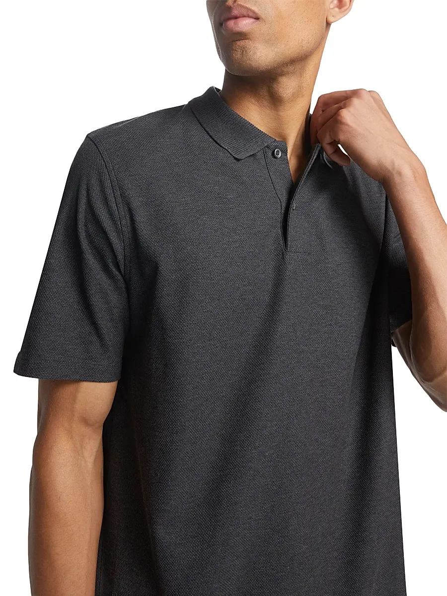Saks Fifth Avenue Men's COLLECTION Honeycomb Polo Shirt | Thumbnail 6 Saks Fifth Avenue Men's COLLECTION Honeycomb Polo Shirt | Thumbnail 6