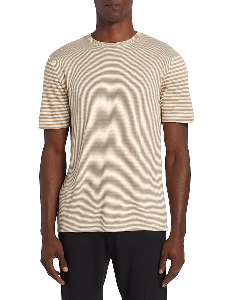 Saks Fifth Avenue Men's COLLECTION Mini Stripe T-Shirt | Thumbnail 3