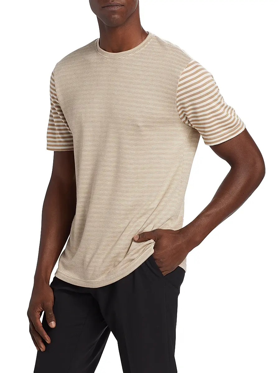 Saks Fifth Avenue Men's COLLECTION Mini Stripe T-Shirt | Thumbnail 4