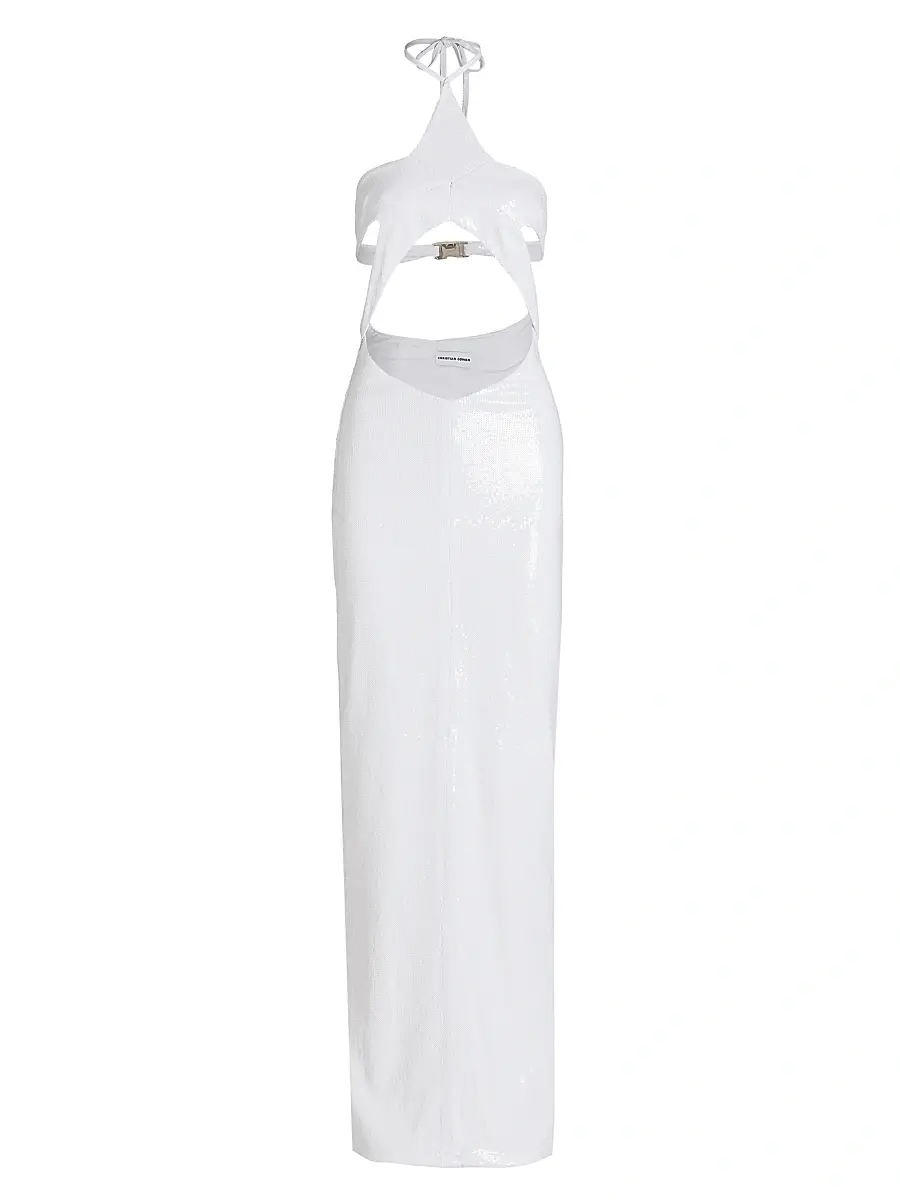 Christian Cowan Women's Metallic Halter Gown