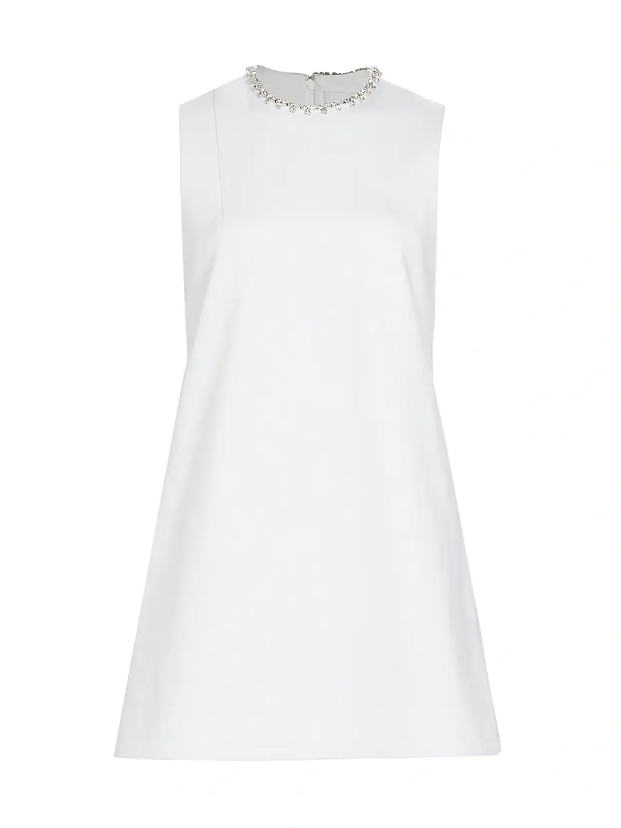 AREA Women's Crystal Heart Shift Dress - White | Image 1 AREA Women's Crystal Heart Shift Dress - White | Image 1