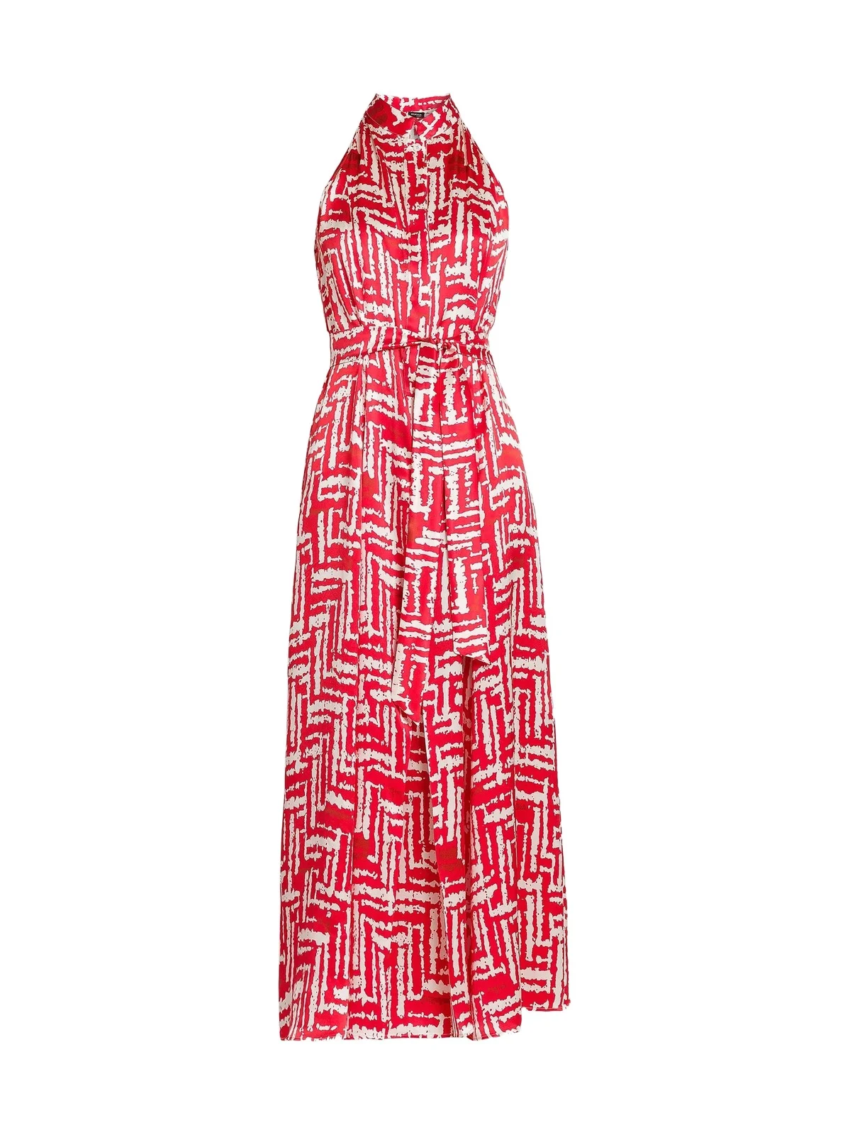 Women's Printed Silk Sleeveless Midi-Dress Women's Printed Silk Sleeveless Midi-Dress