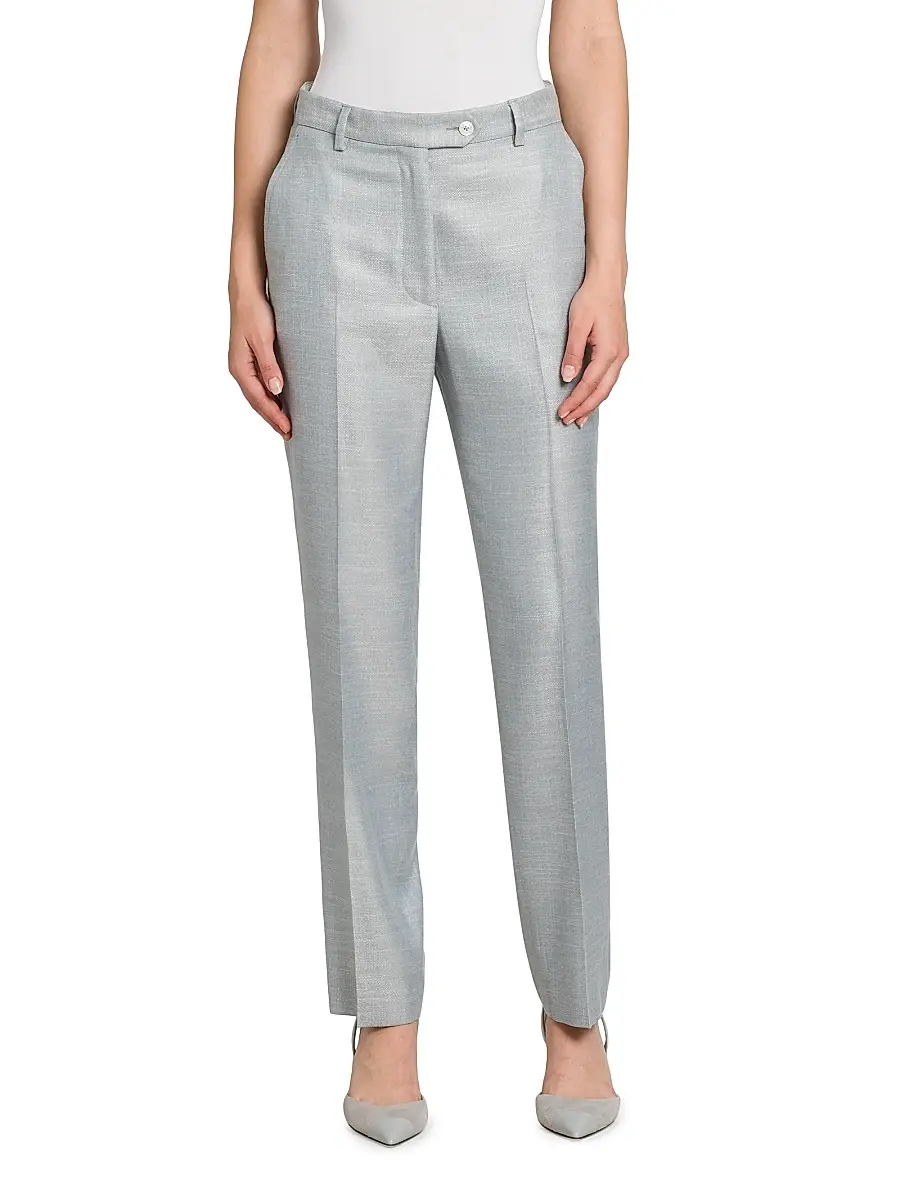 Kiton Women's High-Rise Straight-Leg Cigarette Pants | Thumbnail 3 Kiton Women's High-Rise Straight-Leg Cigarette Pants | Thumbnail 3