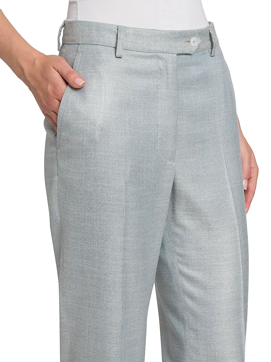 Kiton Women's High-Rise Straight-Leg Cigarette Pants | Thumbnail 6 Kiton Women's High-Rise Straight-Leg Cigarette Pants | Thumbnail 6