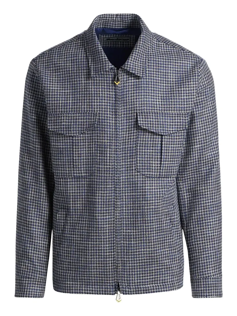 Sartorio Napoli Men's Wool-Blend Full-Zip Shirt Jacket