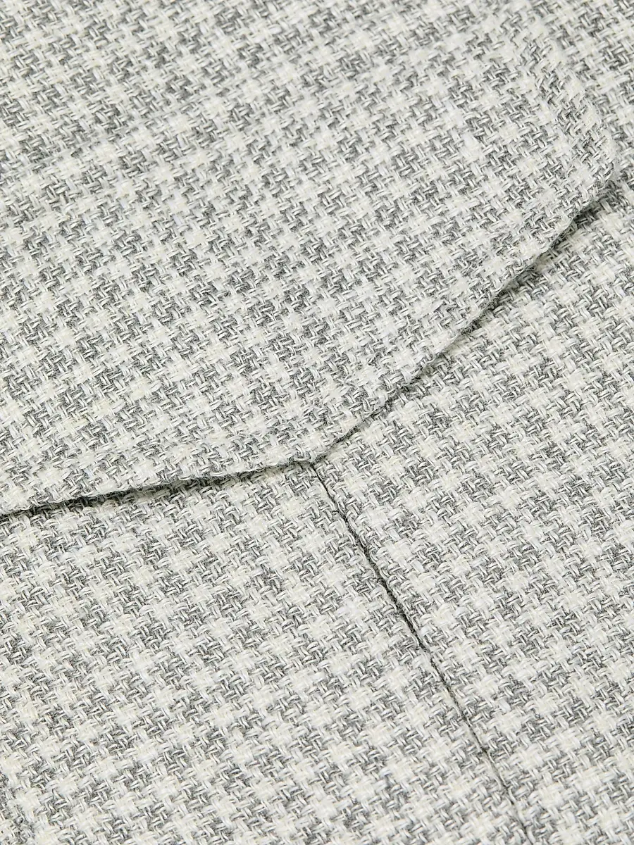 Sartorio Napoli Men's Joly Checked Linen-Blend Zip-Front Jacket | Thumbnail 7 Sartorio Napoli Men's Joly Checked Linen-Blend Zip-Front Jacket | Thumbnail 7