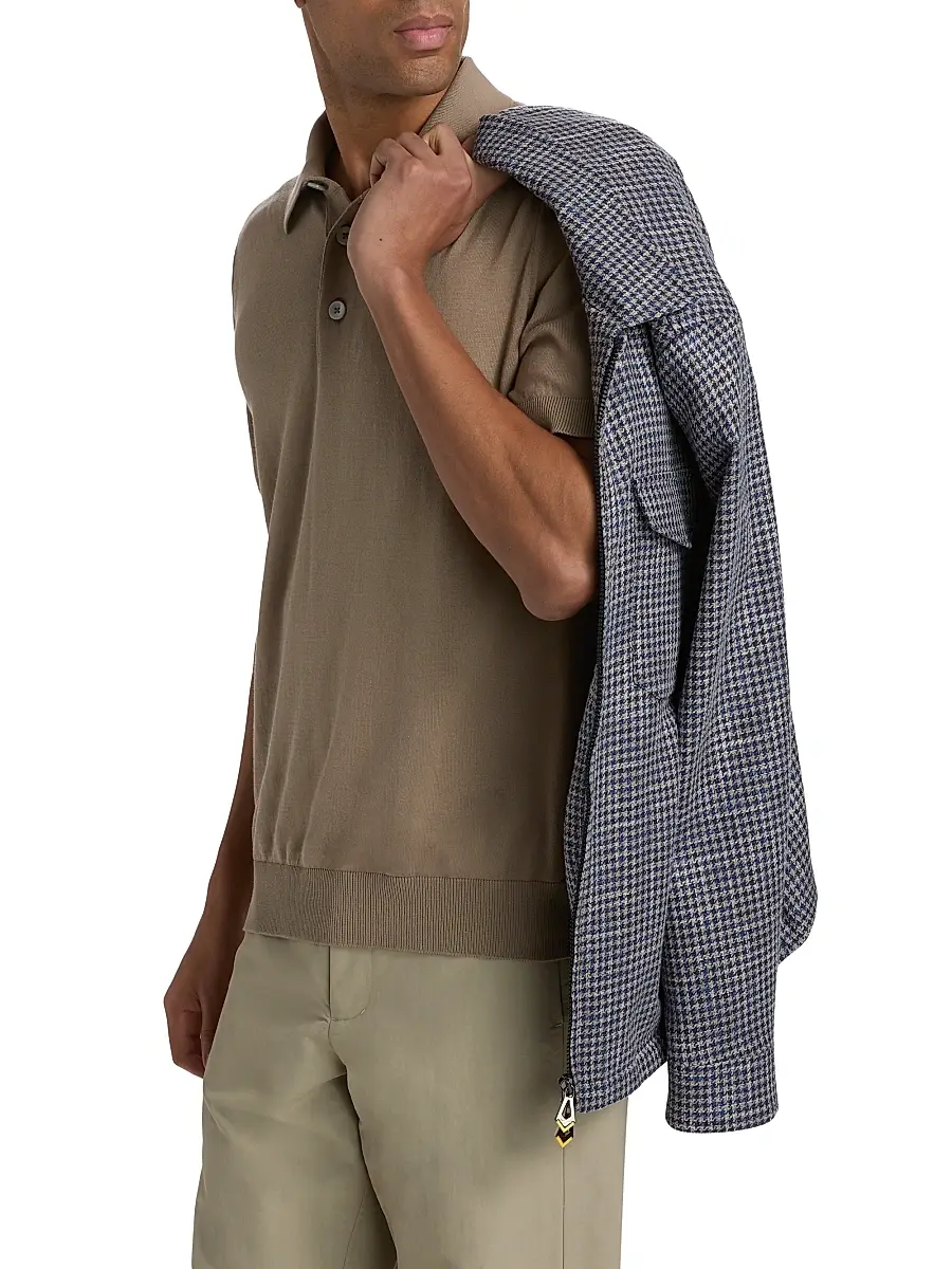 Sartorio Napoli Men's Cotton Polo Shirt - Beige | Thumbnail 4 Sartorio Napoli Men's Cotton Polo Shirt - Beige | Thumbnail 4