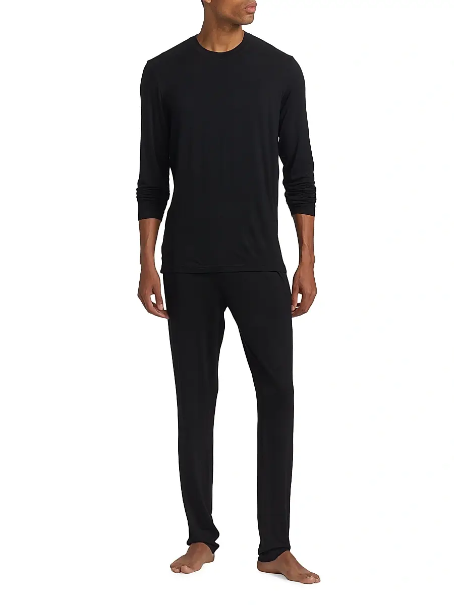 Saks Fifth Avenue Men's COLLECTION Long-Sleeve Sleep Set | Thumbnail 3 Saks Fifth Avenue Men's COLLECTION Long-Sleeve Sleep Set | Thumbnail 3