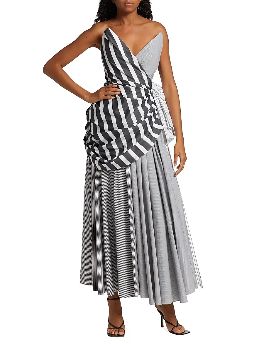 Christopher John Rogers Women's Strapless Draped Gown | Thumbnail 2 Christopher John Rogers Women's Strapless Draped Gown | Thumbnail 2