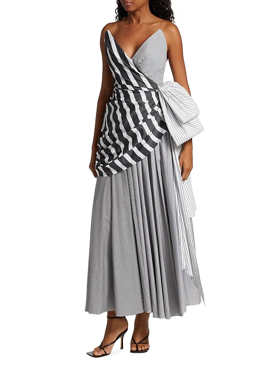 Christopher John Rogers Women's Strapless Draped Gown | Thumbnail 4 Christopher John Rogers Women's Strapless Draped Gown | Thumbnail 4