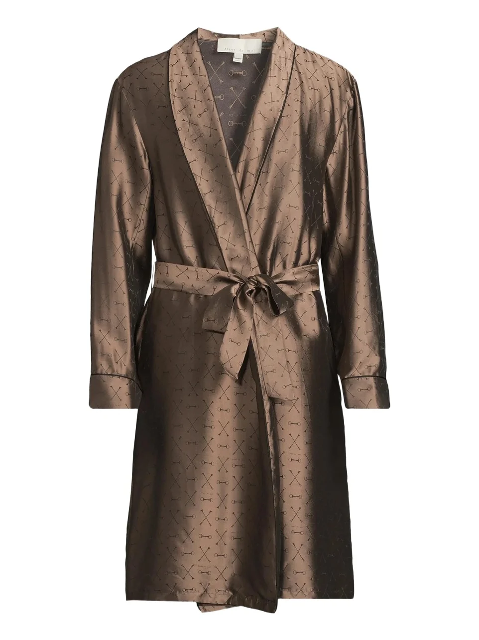 Men's Logo Jacquard Silk-Blend Robe Men's Logo Jacquard Silk-Blend Robe