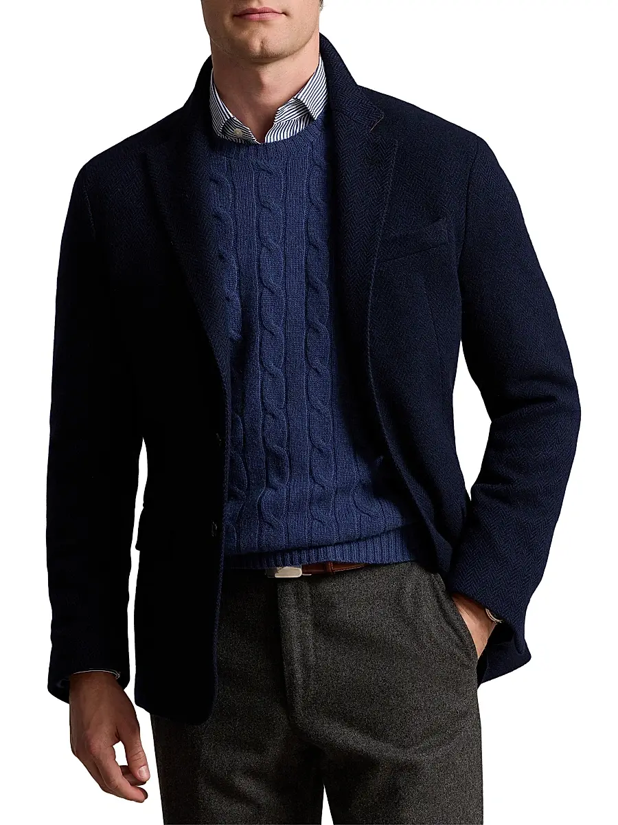 Polo Ralph Lauren Men's Herringbone Wool-Blend Jacket | Thumbnail 3