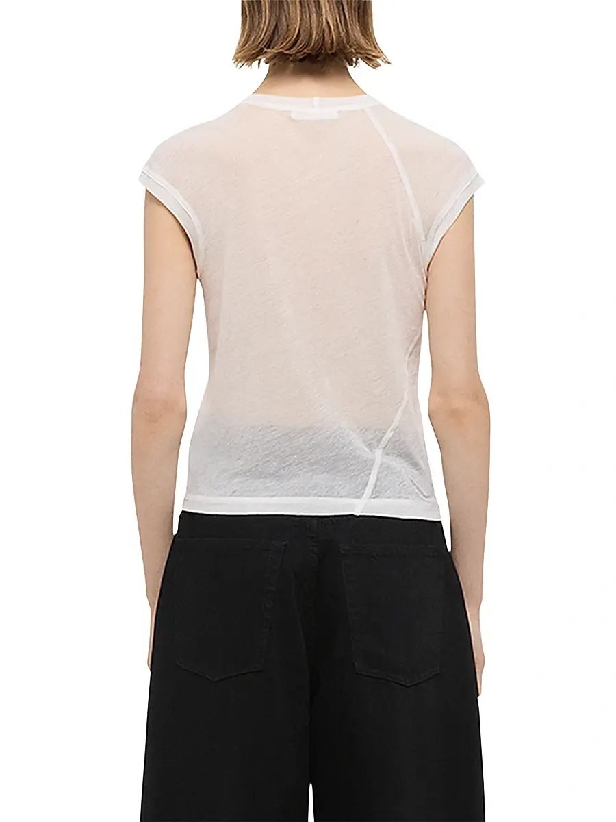 Helmut Lang Women's Twisted Crop Crewneck Top | Thumbnail 4 Helmut Lang Women's Twisted Crop Crewneck Top | Thumbnail 4