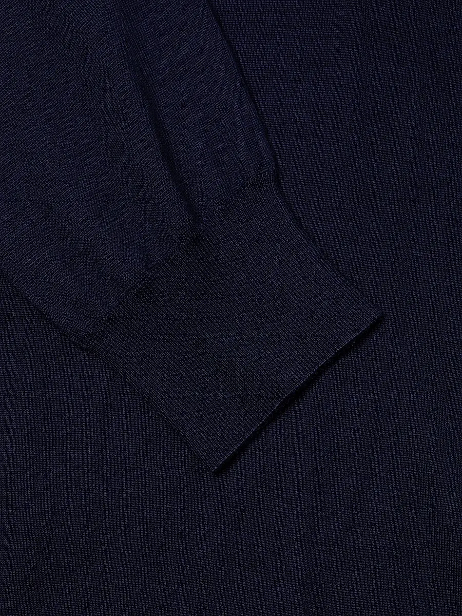 Brioni Men's Long-Sleeve Knit Polo | Thumbnail 6