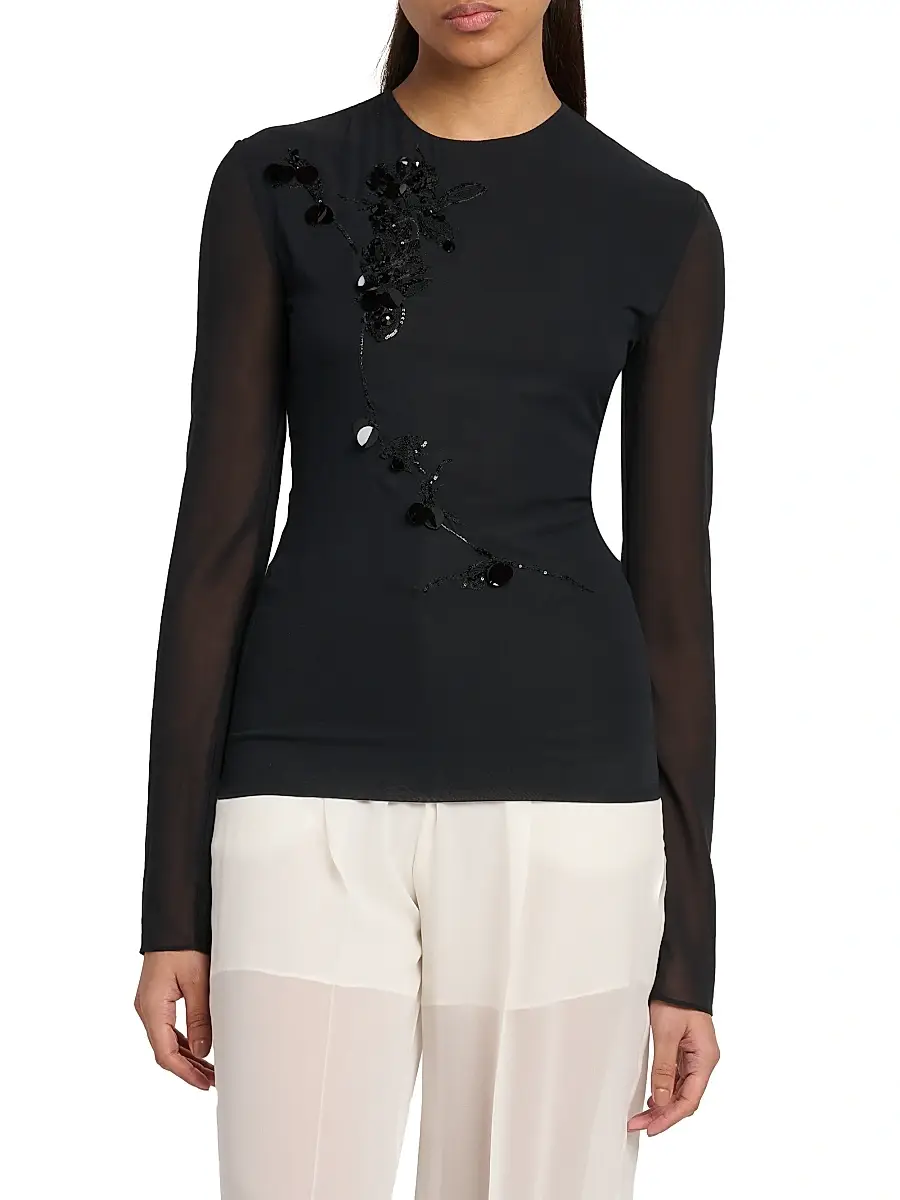 Alberta Ferretti Women's Stretch Silk Blouse | Thumbnail 3