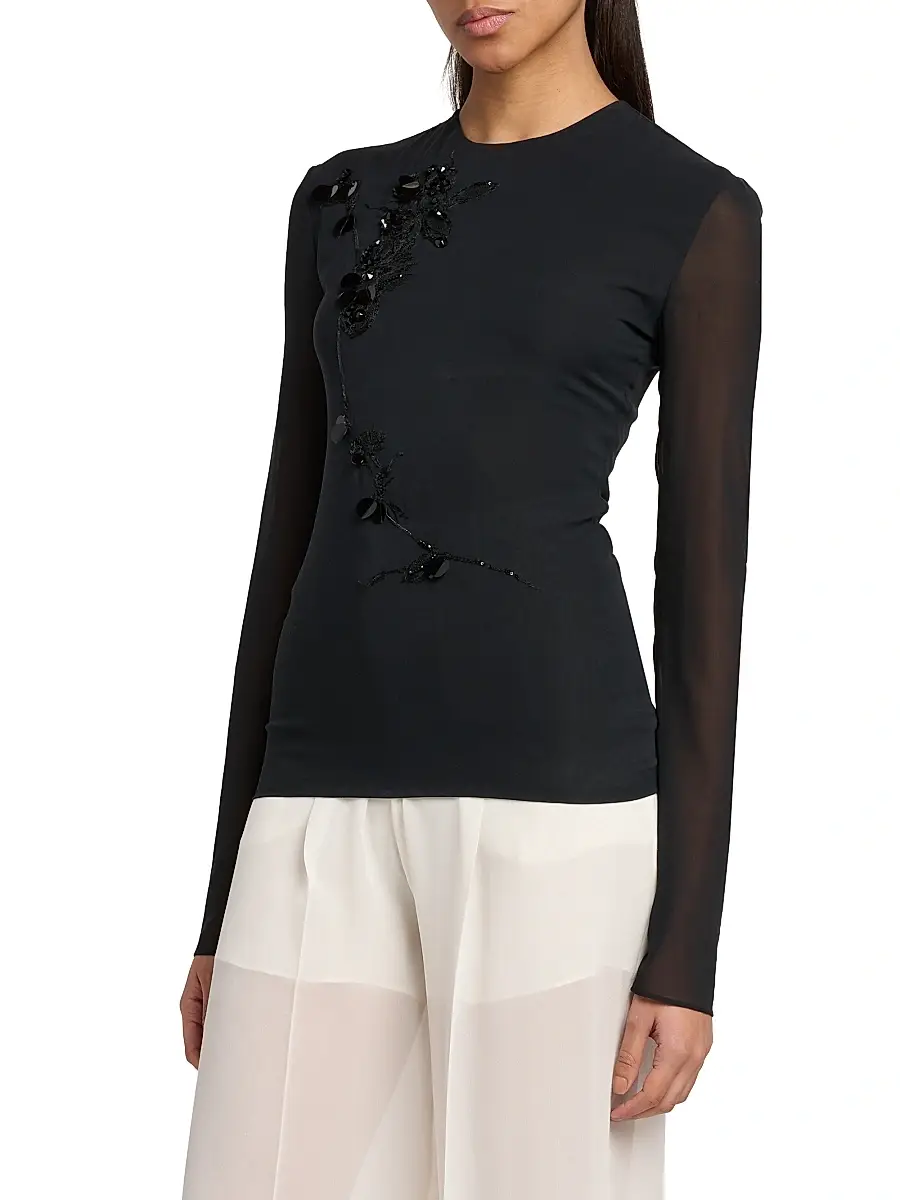 Alberta Ferretti Women's Stretch Silk Blouse | Thumbnail 4