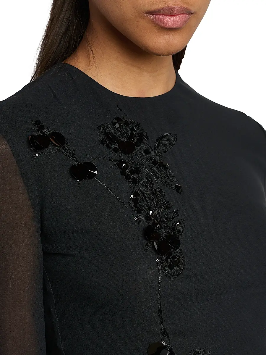 Alberta Ferretti Women's Stretch Silk Blouse | Thumbnail 6