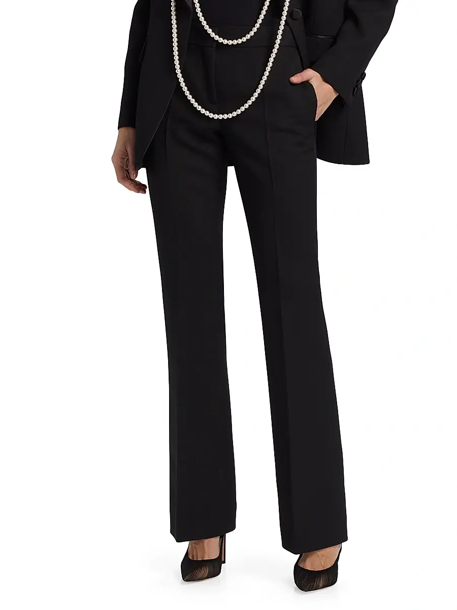MOSCHINO Women's Wool-Blend Straight-Leg Trousers | Thumbnail 3 MOSCHINO Women's Wool-Blend Straight-Leg Trousers | Thumbnail 3