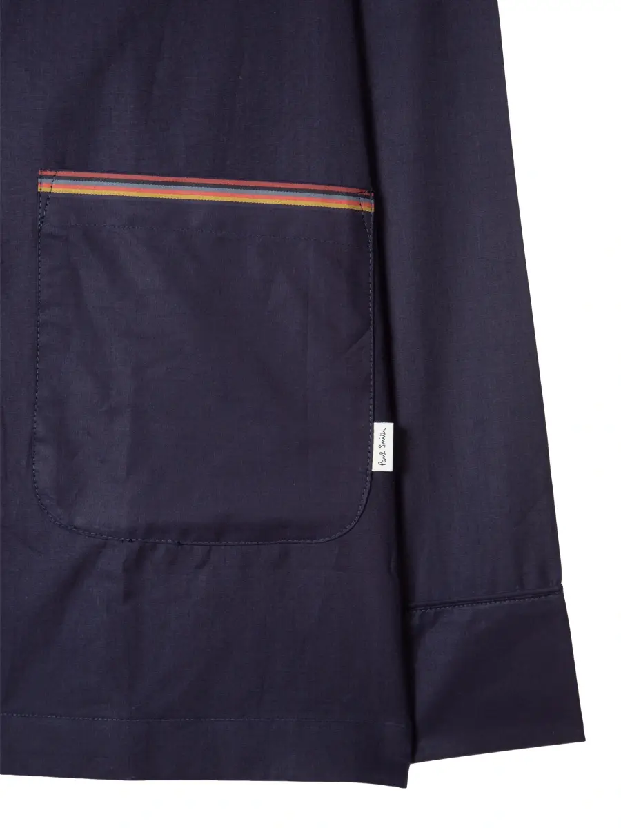 Paul Smith Men's 2-Piece Striped Trim Pajama Set | Thumbnail 4 Paul Smith Men's 2-Piece Striped Trim Pajama Set | Thumbnail 4