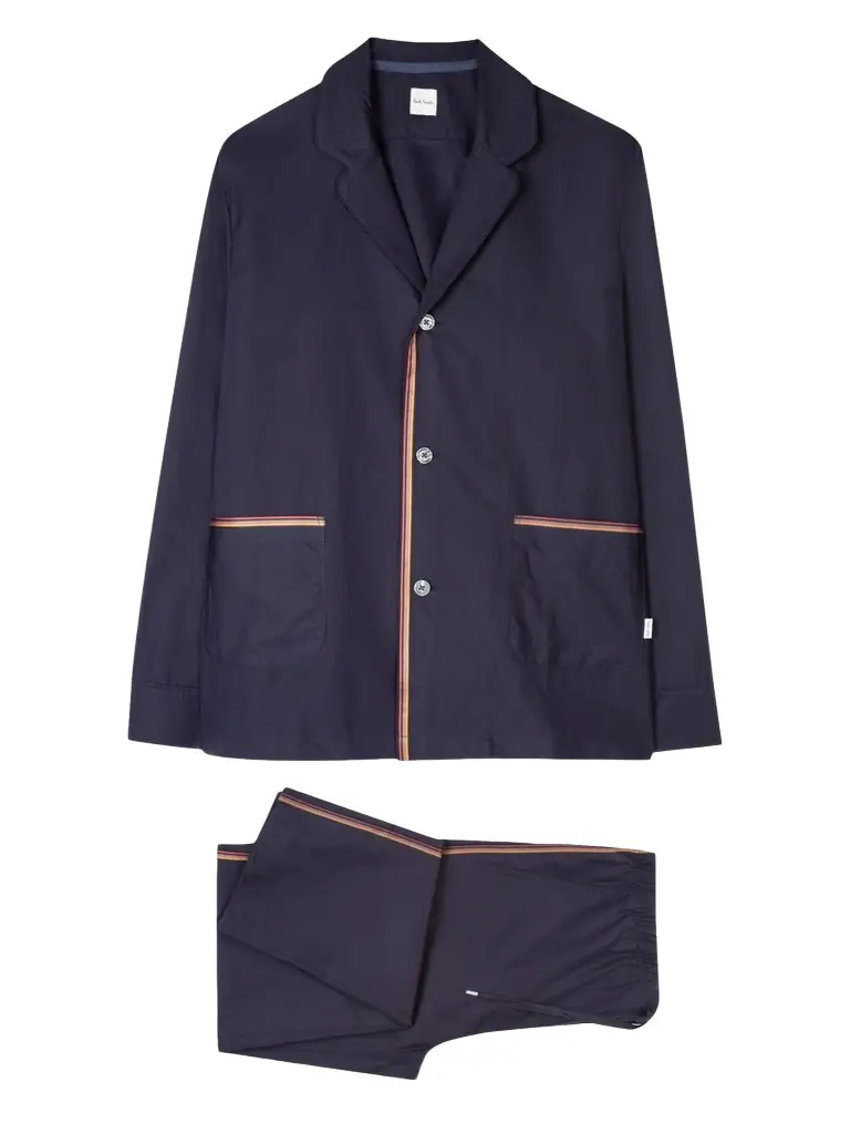 Paul Smith Men's 2-Piece Striped Trim Pajama Set