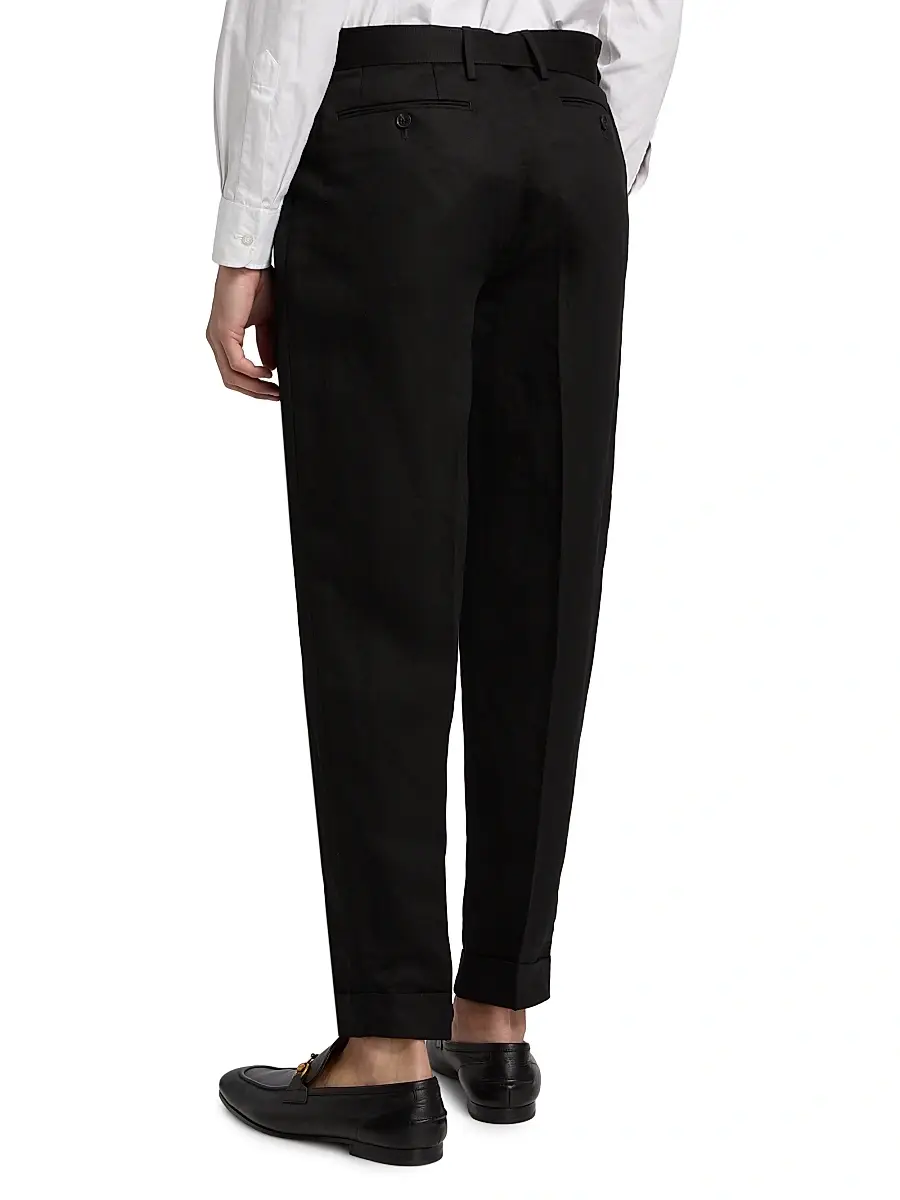 Reiss Men's Linen Crease-Front Belted Pants | Thumbnail 5 Reiss Men's Linen Crease-Front Belted Pants | Thumbnail 5