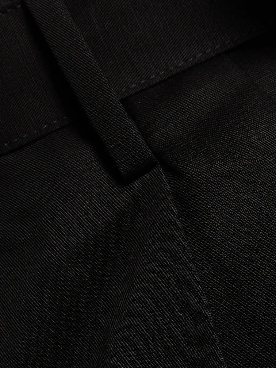 Reiss Men's Linen Crease-Front Belted Pants | Thumbnail 7 Reiss Men's Linen Crease-Front Belted Pants | Thumbnail 7