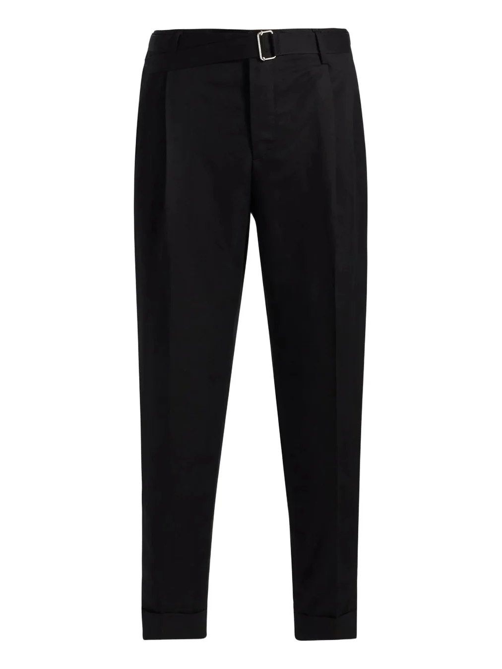 Reiss Men's Linen Crease-Front Belted Pants