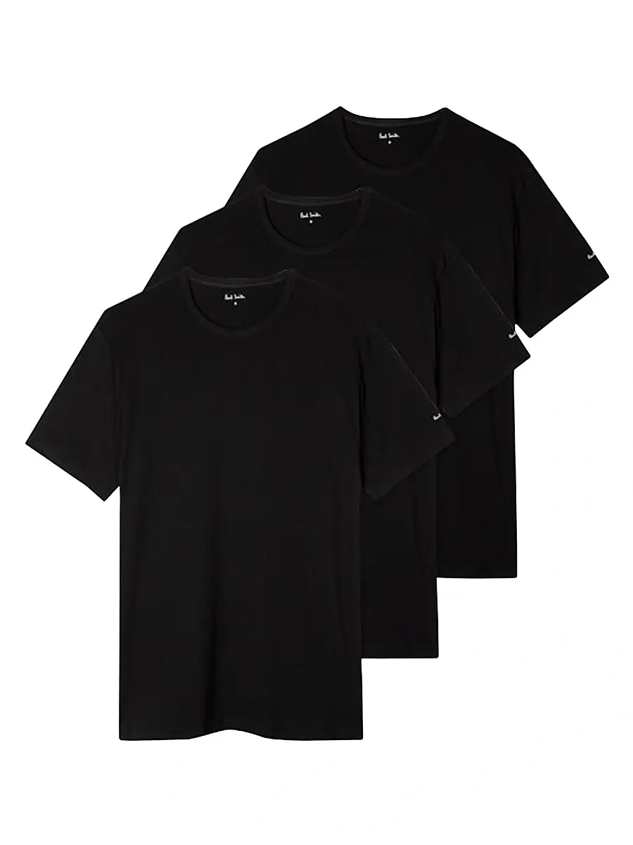 Paul Smith Men's Cotton T-Shirt - Black | Thumbnail 3 Paul Smith Men's Cotton T-Shirt - Black | Thumbnail 3