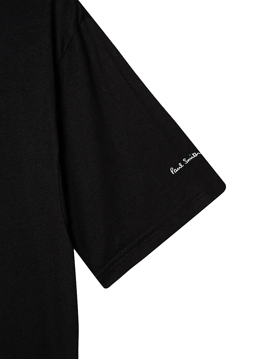 Paul Smith Men's Cotton T-Shirt - Black | Thumbnail 4 Paul Smith Men's Cotton T-Shirt - Black | Thumbnail 4