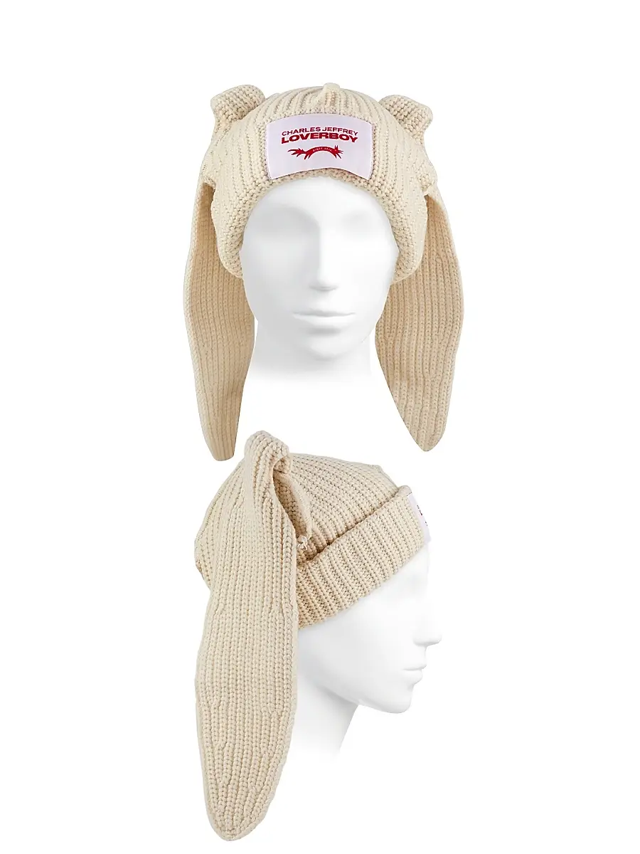 Charles Jeffrey Loverboy Men's Chunky Rabbit Beanie | Thumbnail 3 Charles Jeffrey Loverboy Men's Chunky Rabbit Beanie | Thumbnail 3