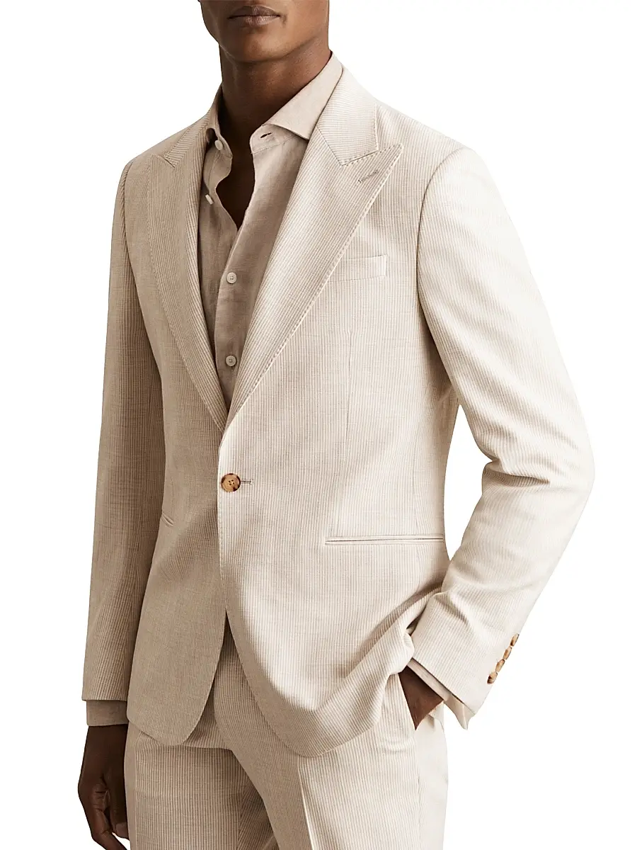 Reiss Men's Kai Pinstriped Blazer | Thumbnail 3 Reiss Men's Kai Pinstriped Blazer | Thumbnail 3