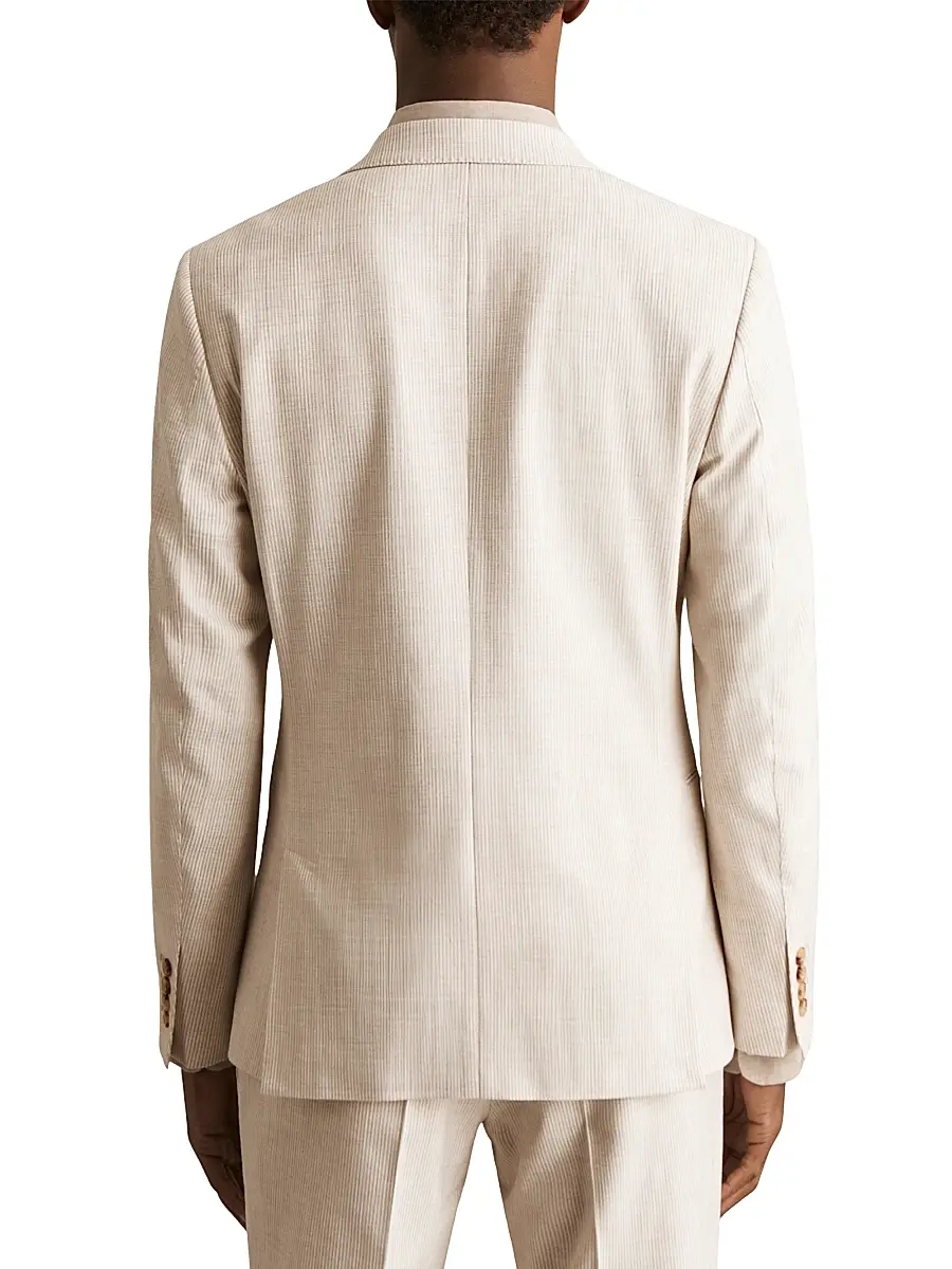 Reiss Men's Kai Pinstriped Blazer | Thumbnail 4 Reiss Men's Kai Pinstriped Blazer | Thumbnail 4
