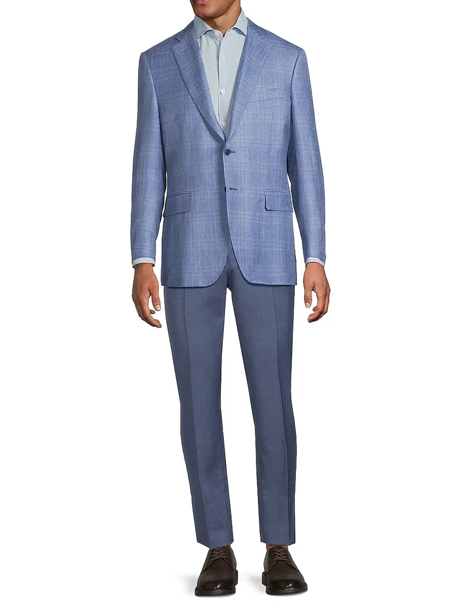 Canali Men's Scratch Wool-Silk-Linen Sportcoat | Thumbnail 2 Canali Men's Scratch Wool-Silk-Linen Sportcoat | Thumbnail 2