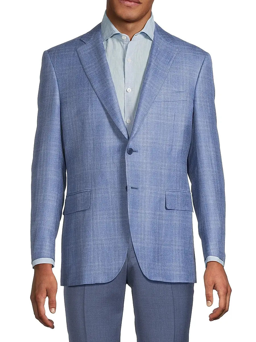 Canali Men's Scratch Wool-Silk-Linen Sportcoat | Thumbnail 3 Canali Men's Scratch Wool-Silk-Linen Sportcoat | Thumbnail 3