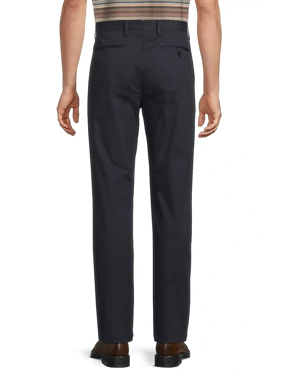 Paul Smith Men's Stretch-Twill Straight-Leg Trousers | Thumbnail 5 Paul Smith Men's Stretch-Twill Straight-Leg Trousers | Thumbnail 5