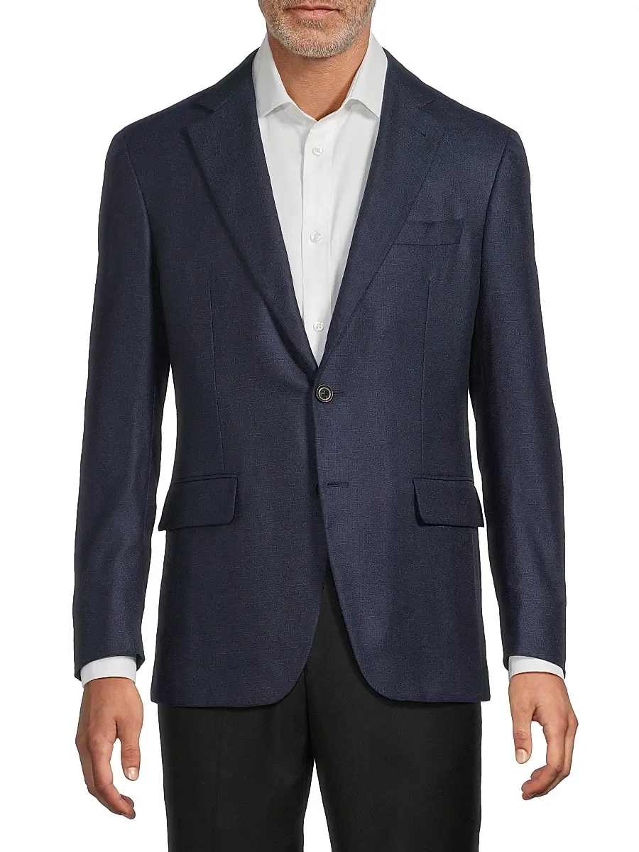 Canali Men's Solid Silk-Cashmere Sport Coat | Thumbnail 3 Canali Men's Solid Silk-Cashmere Sport Coat | Thumbnail 3